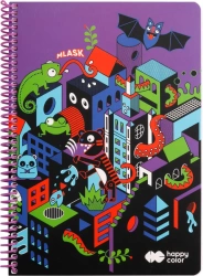 Kołonotatnik ME&CITY B5 80k. kratka Happy Color