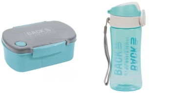 ŚNIADANIÓWKA Back UP Turkusowy LUNCHBOX + BIDON 400ml ZESTAW ŚNIADANIOWY