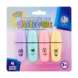 Zakreślacze mini pastel 4kol ASTRA - ASTRA papiernicze