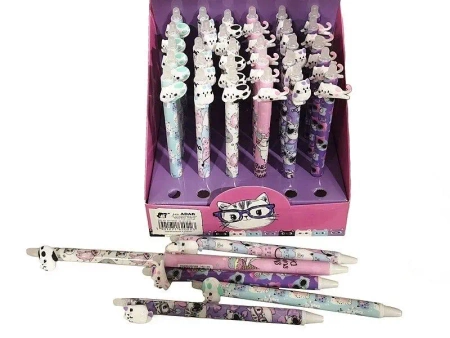 Długopis z ozdobną końcówką - kotek (36szt) - ADAR