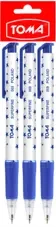 Długopis automatyczny Superfine niebieski 3 szt. - TOMA