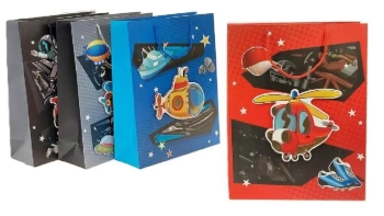 Torebka prezentowa 32x26x10cm pompon MIX - ADAR