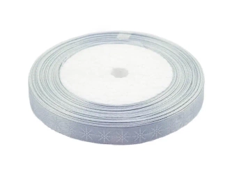 Wstążka satynowa z motywem świątecznym 12mmx22m - Brewis