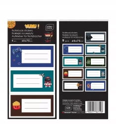 Naklejki na zeszyt Interdruk 9 szt.