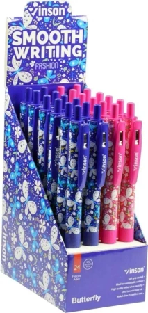 Długopis automat. Fashion Butterfly nieb. (24szt) - Titanum