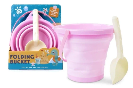 Składane wiaderko silikonowe z łopatką - Artyk