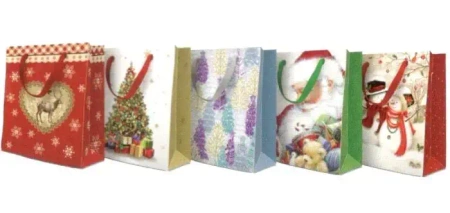 Torba świąteczna, średnia, mix wzorów