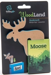 WoodLand Moose drewniana zakładka do książki - łoś - Thinking Gifts
