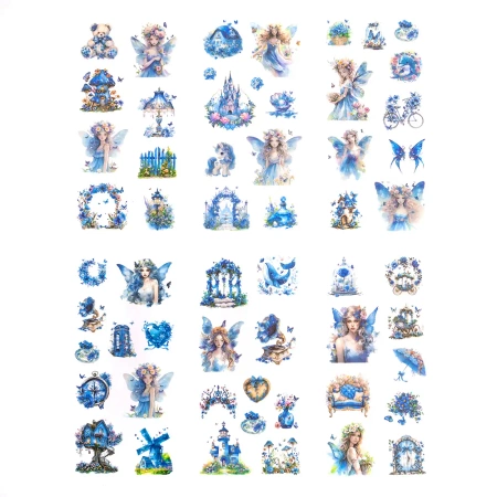 Naklejki PET - Wróżki blue stardust 6ark - Dalprint dpCraft