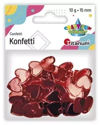 Konfetti serca czerwone 10g - Titanum