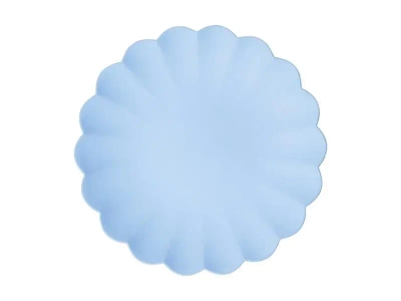 Talerzyki plastikowe błękitne 22 x 22cm 4szt - PartyDeco