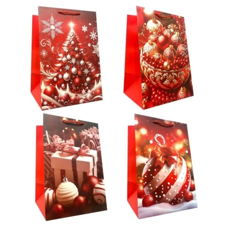 Torebka prezentowa L Boże Narodzenie szerokie dno - Ju-Piter