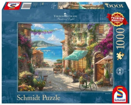 Puzzle 1000 PQ T. Kinkade Kawiarenka na Włoskiej Riwierze 108391 - Schmidt Puzzle