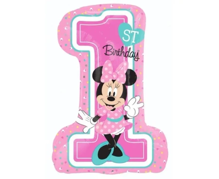 Balon foliowy 1st Birthday Minnie Mouse - Amscan