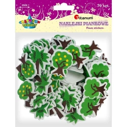 Naklejki piankowe drzewa mix 70szt - Titanum