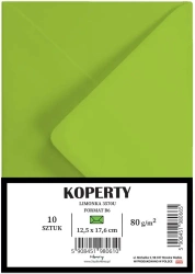 Koperty B6 limonka 10szt - Henry