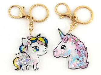 Brelok jednorożec z cekinami 6,5x6cm MIX - ADAR
