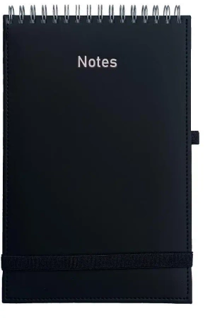 Notes A5 Vivella na spirali z gumką czarny - Wokół Nas