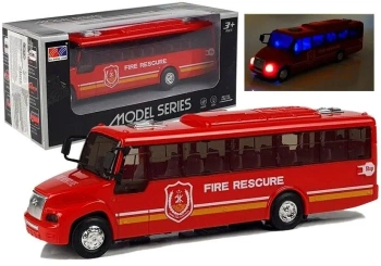 Bus straży pożarnej ze światlem czerwony - Leantoys