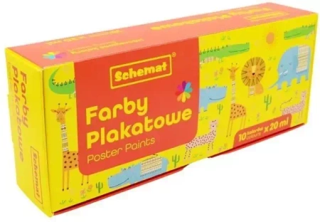 Farby plakatowe 20ml 10 kolorów - Schemat