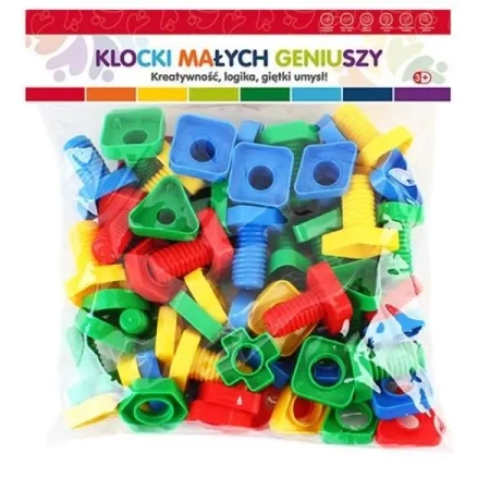 Klocki małych geniuszy - Figury ze śrubkami 50el - Askato
