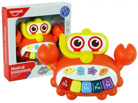 Pianinko muzyczne Krab dźwięk - Leantoys