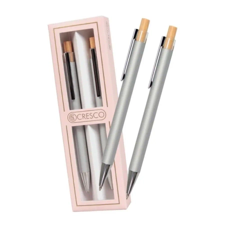 Długopis + ołówek Dyplomat srebrny Gift Box - Cresco