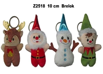 Brelok Zwierzęta świąteczne 10cm MIX - Sun-Day