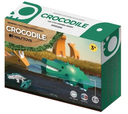 HalfToys składany Krokodyl - Qelements