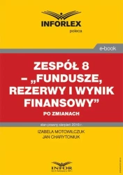 eBook Zespół 8 – „Fundusze, rezerwy i wynik finansowy” po zmianach - Izabela Motowilczuk