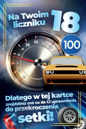 Karnet Prawo Jazdy 18 urodziny męskie - YEKU