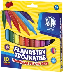 Flamastry trójkątne Jumbo Astra 10 kolorów - ASTRA art-pap