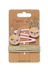 Zestaw spinki i gumki - Coralico