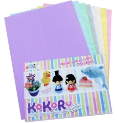 Tektura falista A4 8 arkuszy mix pastel - Alfa Pastello