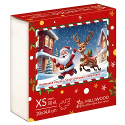 Puzzle drewniane 50 Christmas Mikołaj i Renifer - Alexander