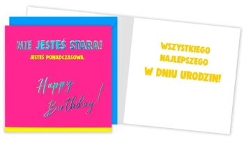 Karnet QR-003 Urodziny (nie jesteś stara,... - Kukartka