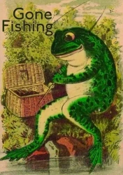 Karnet B6 z kopertą Żaba na rybach - Madame Treacle