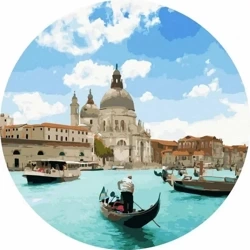 Malowanie po numerach okrągłe - Słoneczna Wenecja - Twoje Hobby