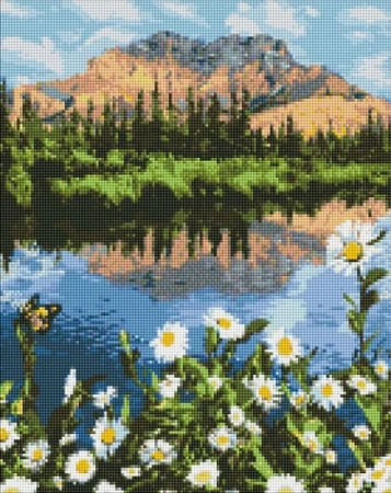 Diamentowa mozaika - Krajobraz górski 40x50cm - Ideyka