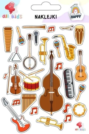 Naklejki dla dzieci Instrumenty muzyczne - All4Kids