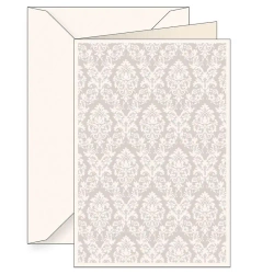 Karnet B6 + koperta 5940 Szare wzory - Tassotti