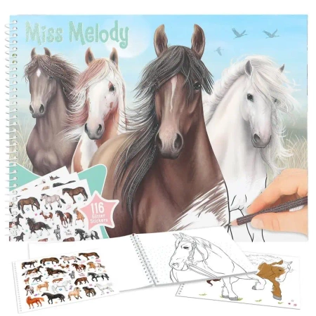 Kolorowanka z naklejkami Miss Melody 12978A