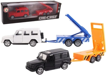 Samochód z przyczepą roboty drogowe metal mix - Pro Kids