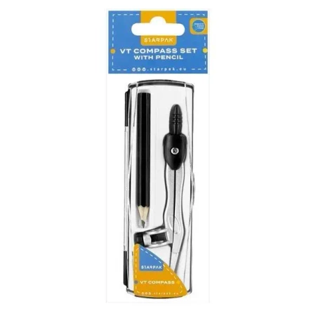 Cyrkiel metalowy + ołówek - STARPAK