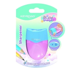 Temperówka podwójna z pojemnikiem pastel MIX - Keyroad