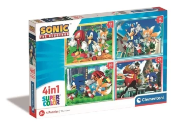 Puzzle 4w1 Super Kolor Sonic - Clementoni