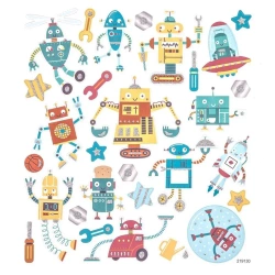 Naklejki z brokatem roboty 28szt - Dalprint