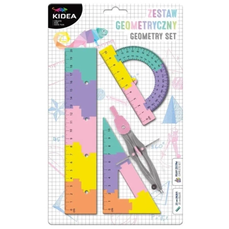 Zestaw geometryczny puzzle 20cm 4el KIDEA - DERFORM