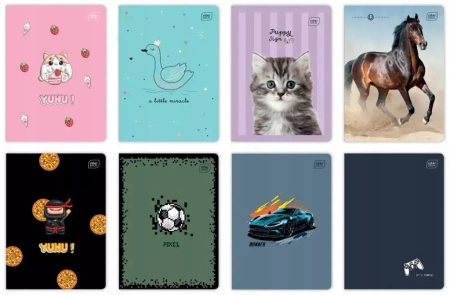 Zeszyt A5/16k kratka 70g Uv Mix Int Fol A 20