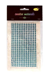 Stiker z kryształkami 4mm 336szt jasnoniebieskie - Galeria Hobby